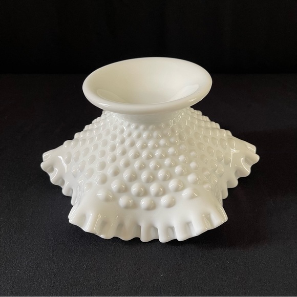 Compote - Fenton Hobnail Milk Glass - Vintage - Picture 8 of 9